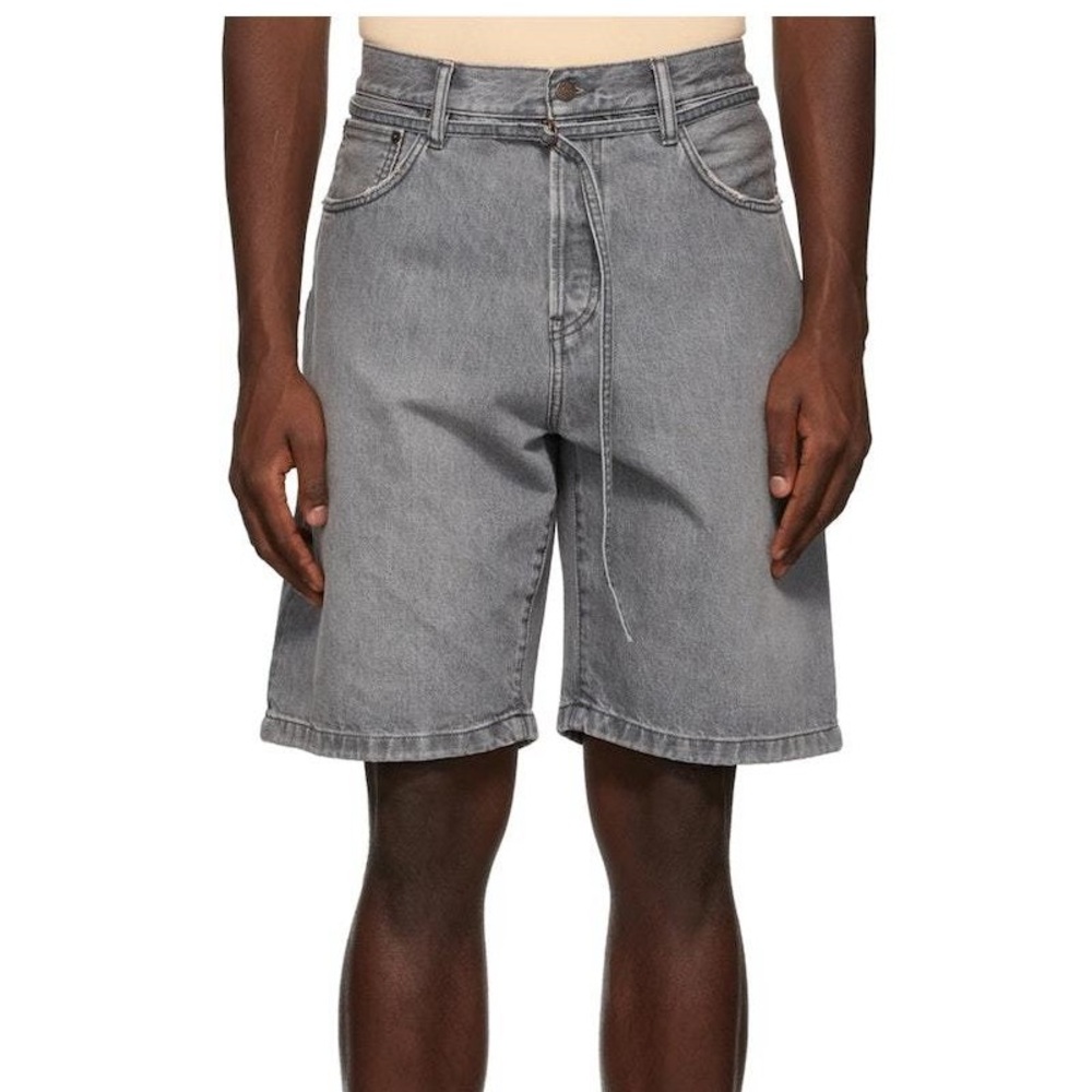 Acne Studios Gray Denim Shorts